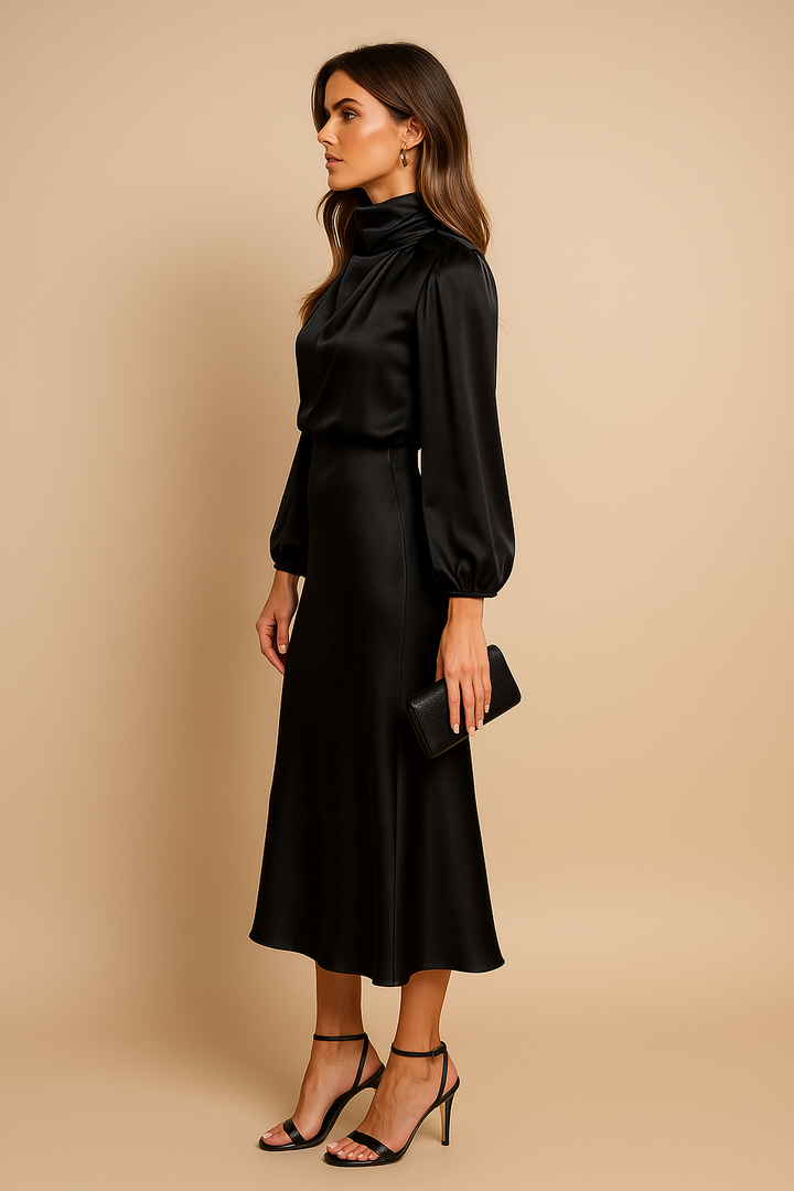 Eleanora High Neck Midi Dress