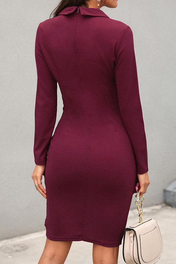 Verena Structured Long Sleeve Midi Dress