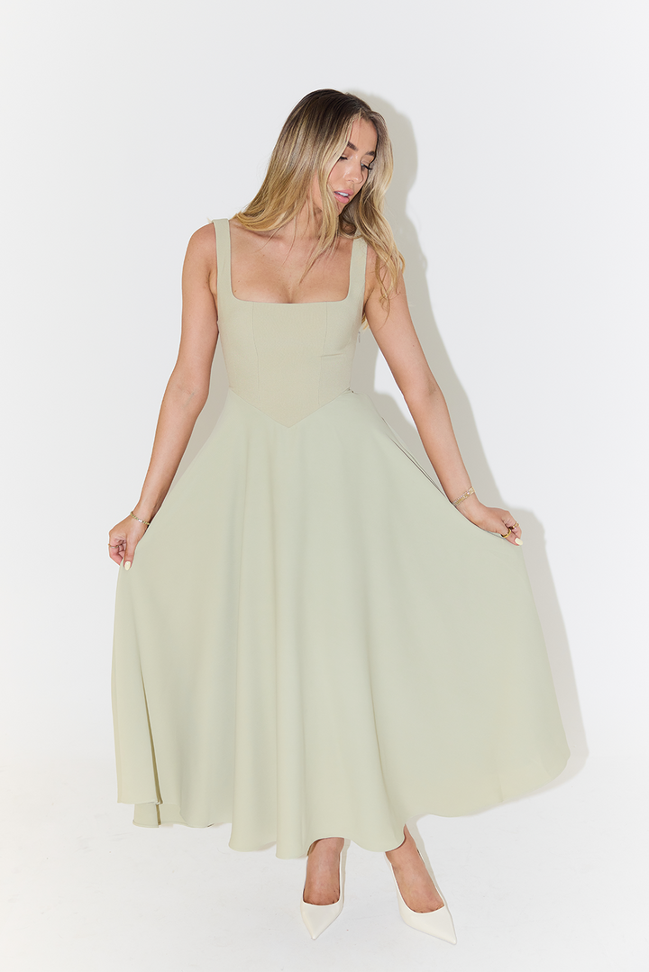 Amara Cinched Waist Midi Dress