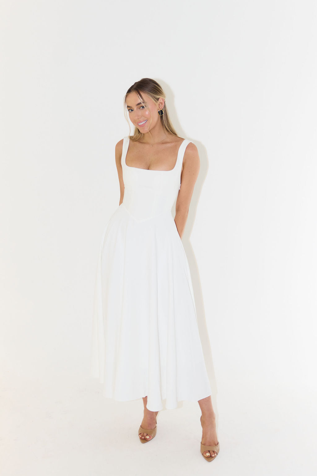 Amara Cinched Waist Midi Dress