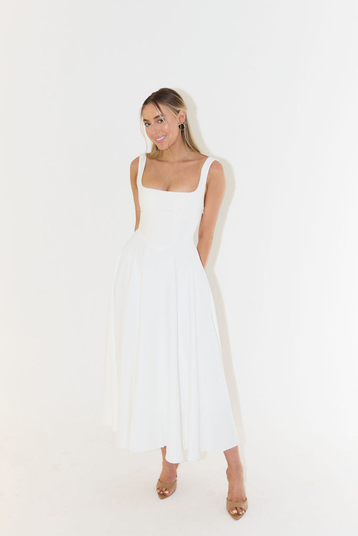 Amara Cinched Waist Midi Dress