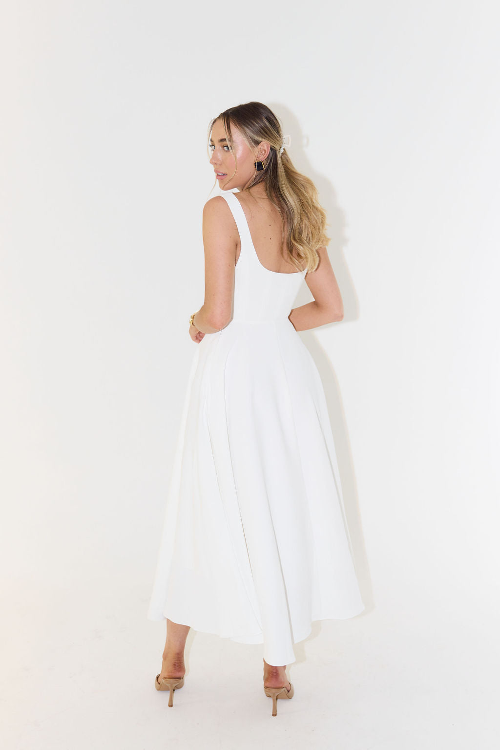Amara Cinched Waist Midi Dress