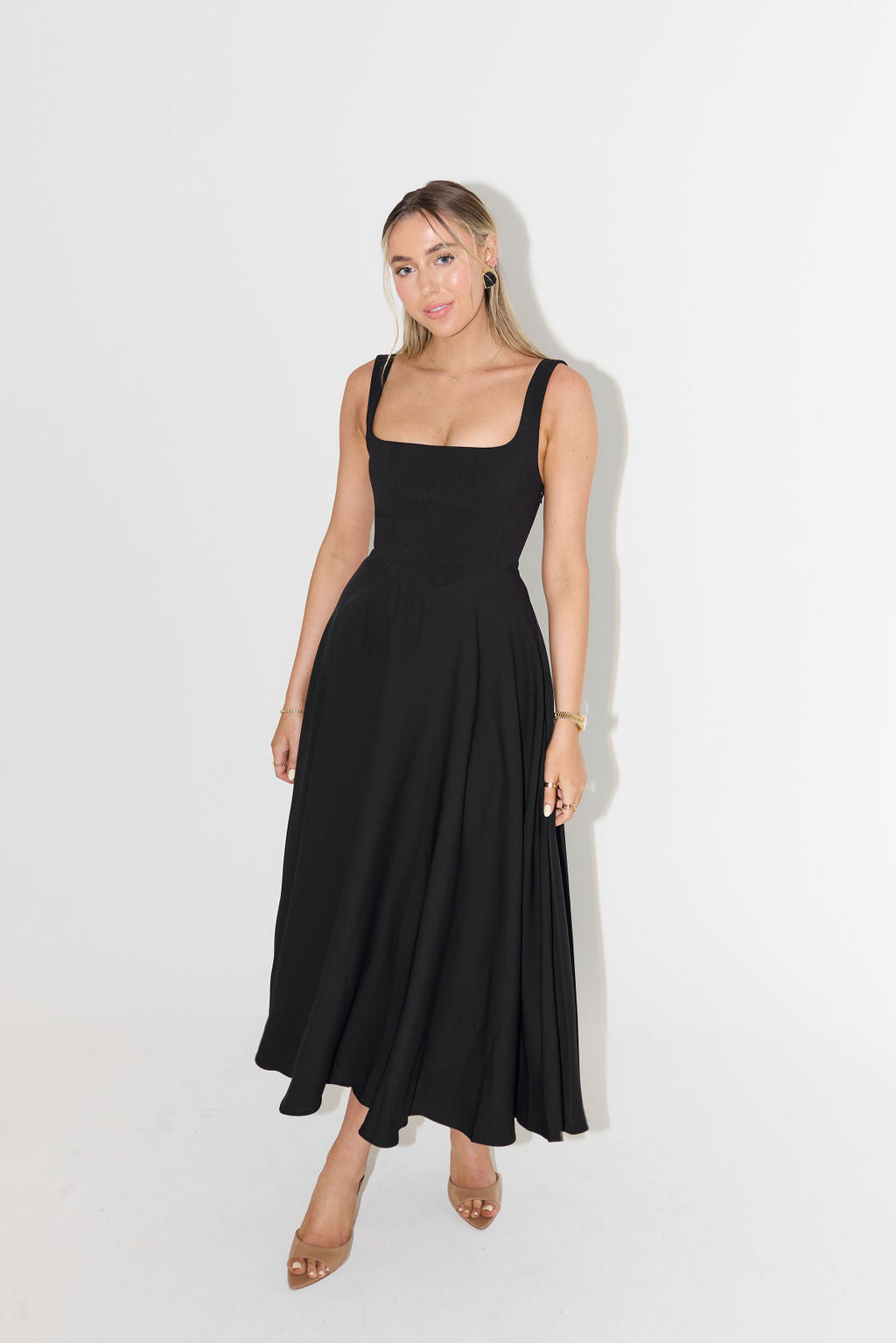 Amara Cinched Waist Midi Dress