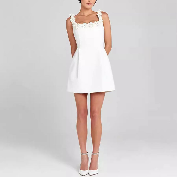 Anastasia Floral Detail Mini Sheath Dress