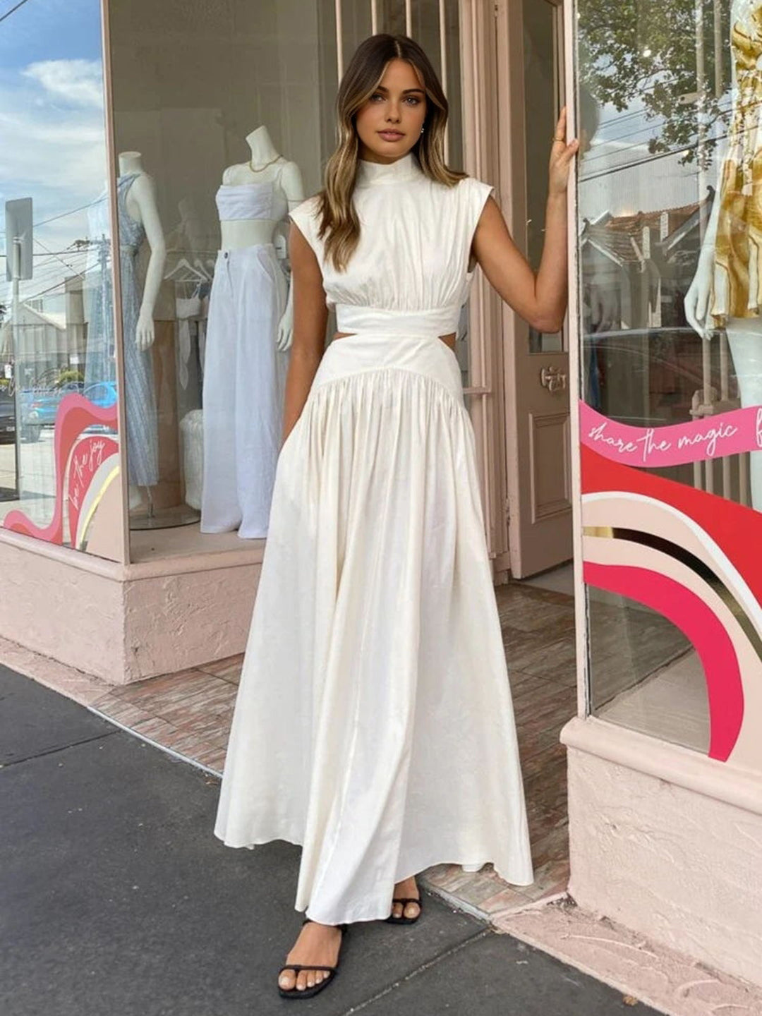 Lucia Mock Neck Maxi Dress