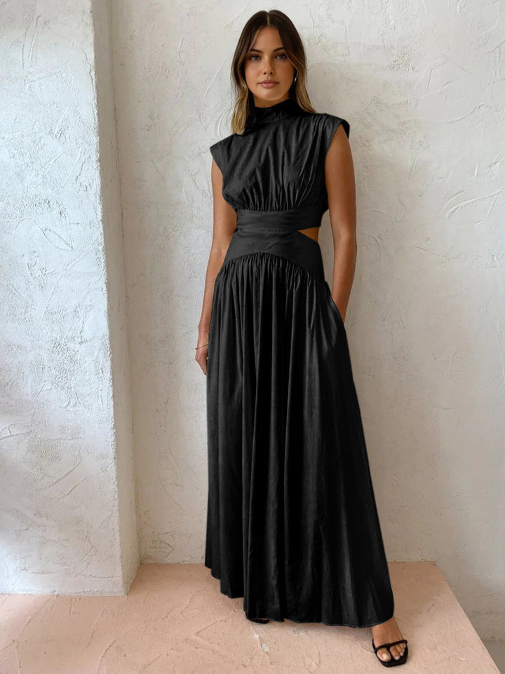 Lucia Mock Neck Maxi Dress
