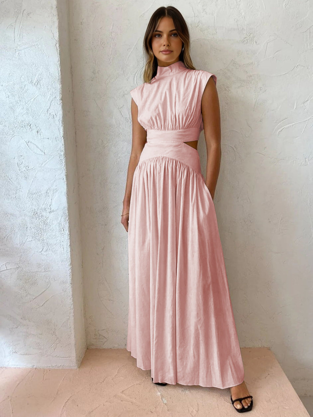 Lucia Mock Neck Maxi Dress