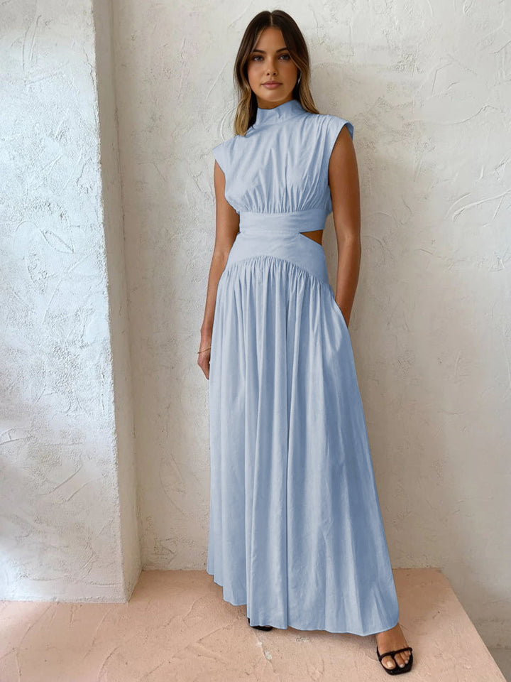 Lucia Mock Neck Maxi Dress