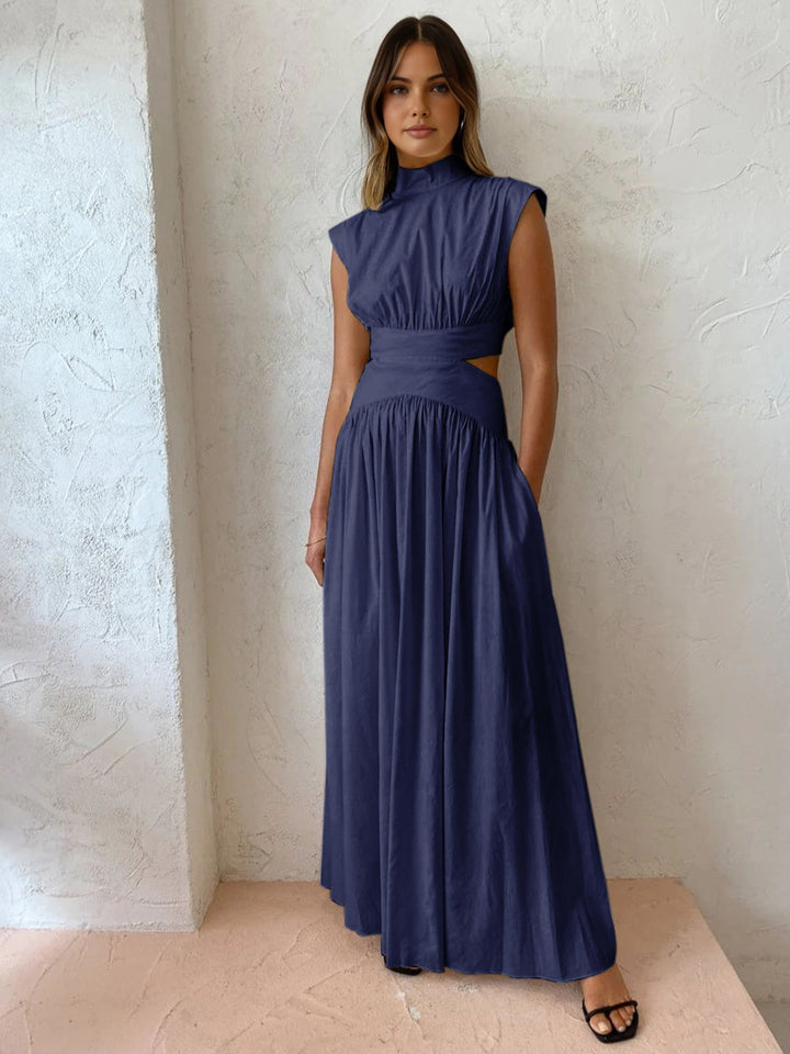 Lucia Mock Neck Maxi Dress