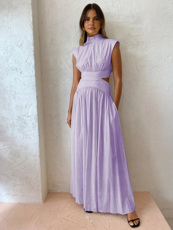 Lucia Mock Neck Maxi Dress