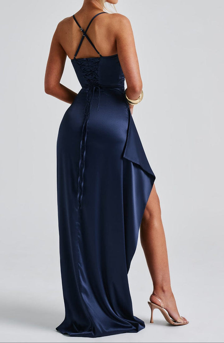 Selena Ruched Evening Maxi Dress
