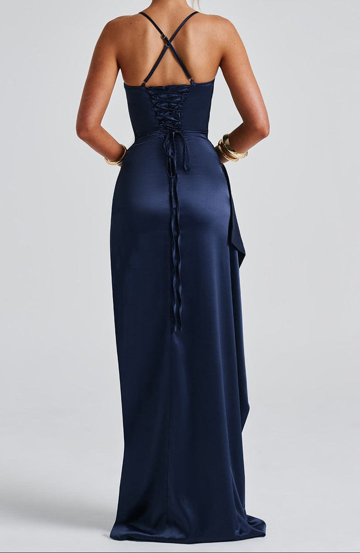 Selena Ruched Evening Maxi Dress