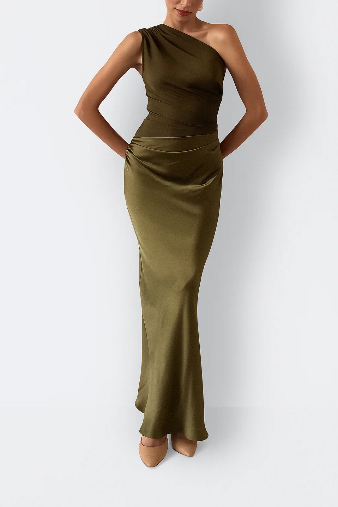 Serafina One Shoulder Sculpted Maxi Dress