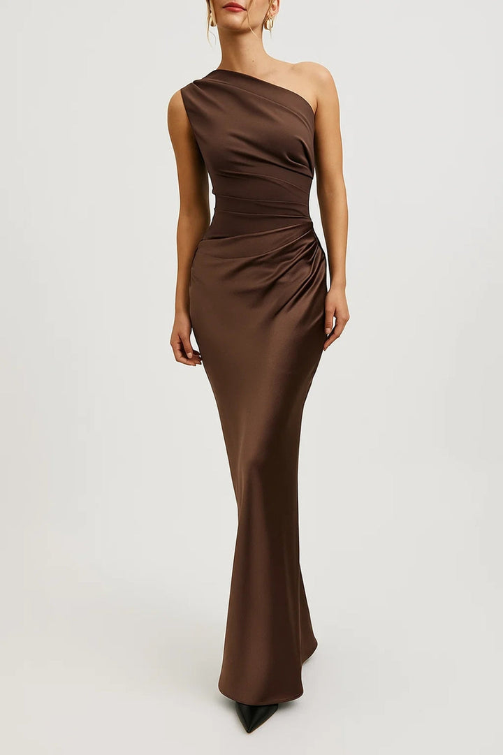 Serafina One Shoulder Sculpted Maxi Dress