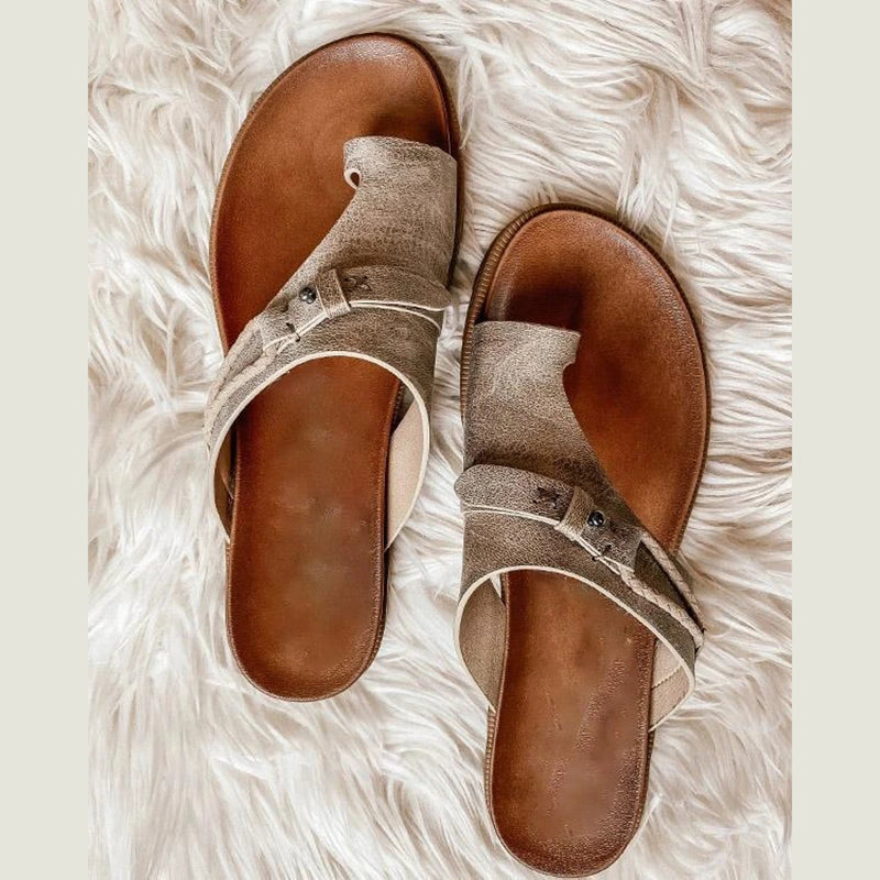 Roma Toe Ring Slide Sandals