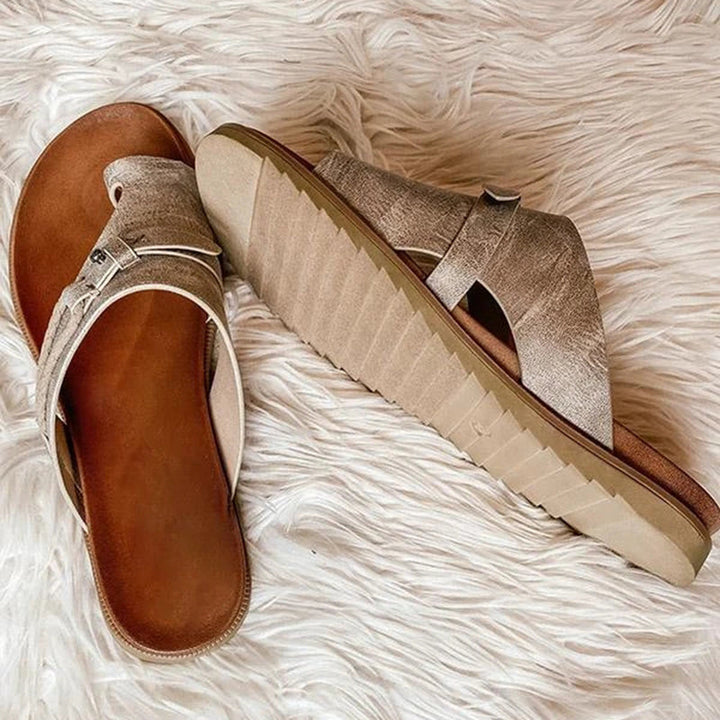 Roma Toe Ring Slide Sandals