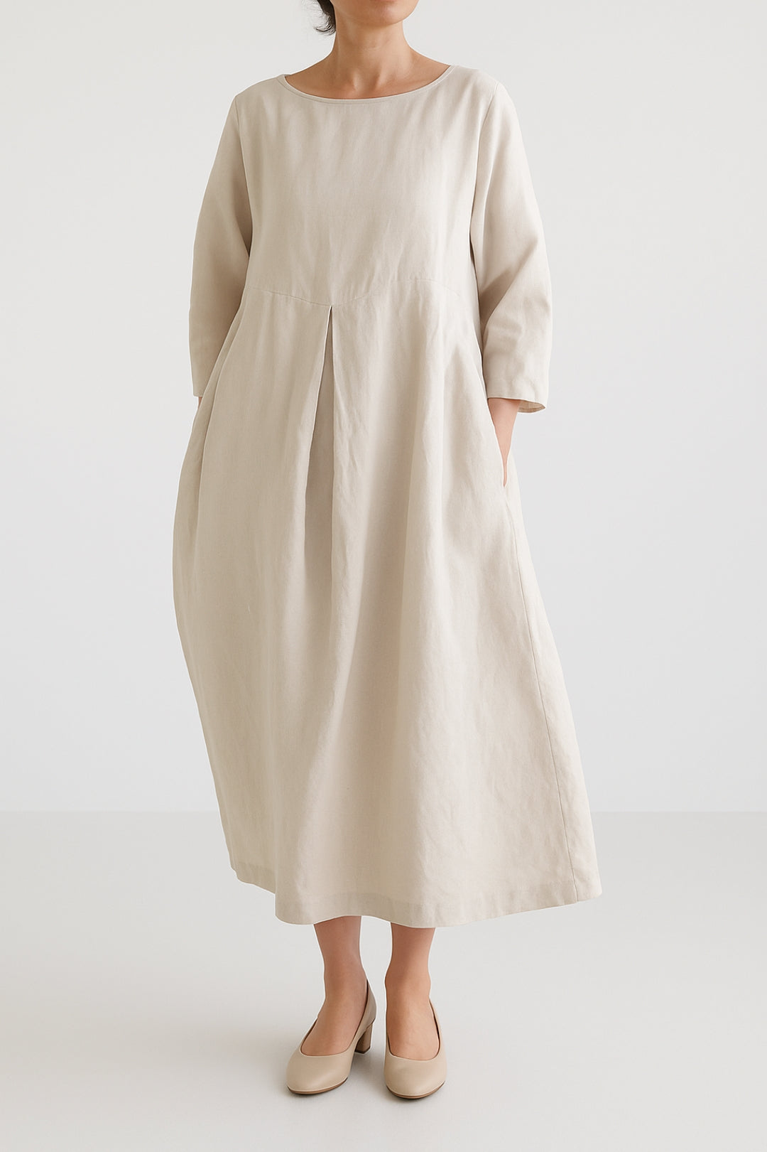 Eleni Pleated Relaxed Midi Dress