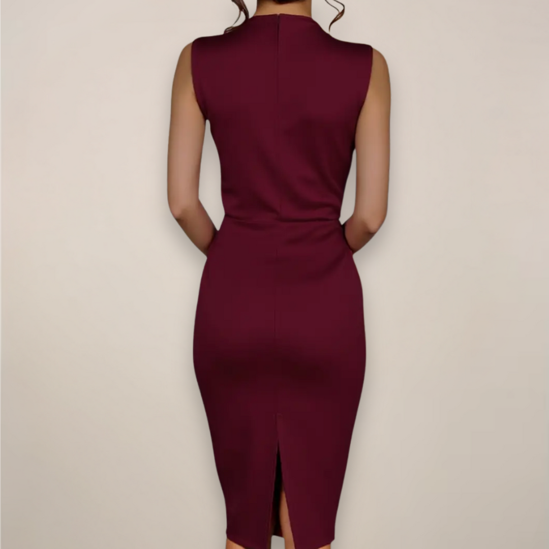Adelina Wrap Sheath Midi Dress
