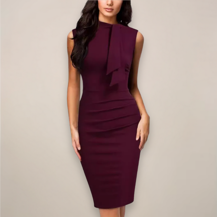 Adelina Wrap Sheath Midi Dress