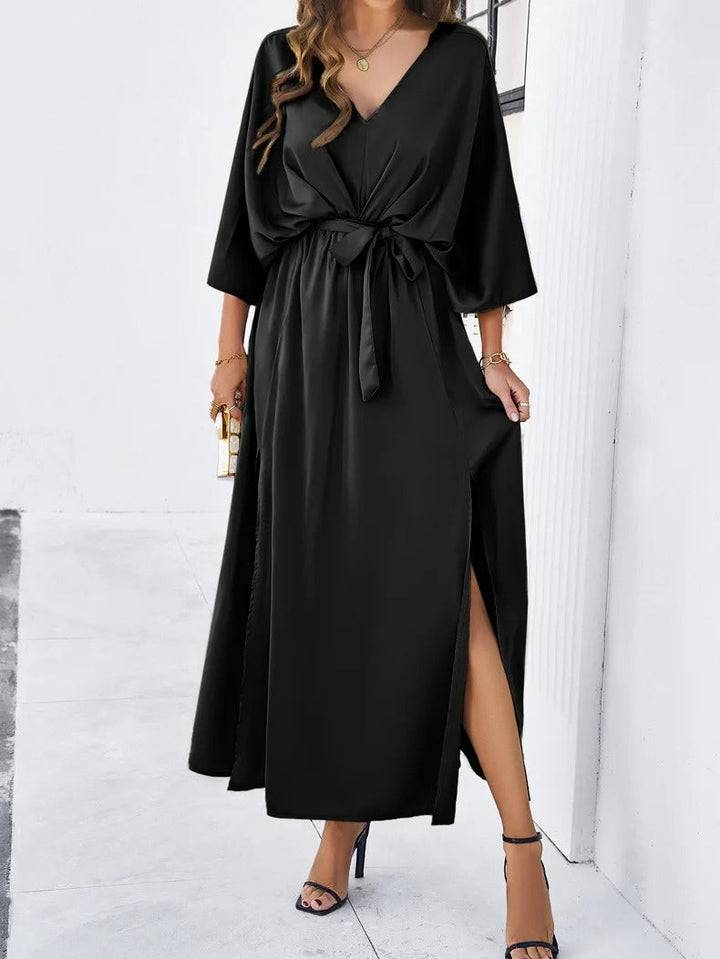 Eva Tie-Waist Maxi Dress