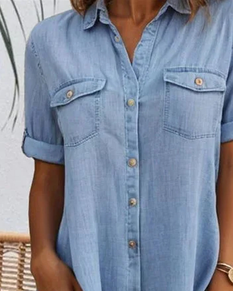 Jennifer Denim Look Shirt Dress