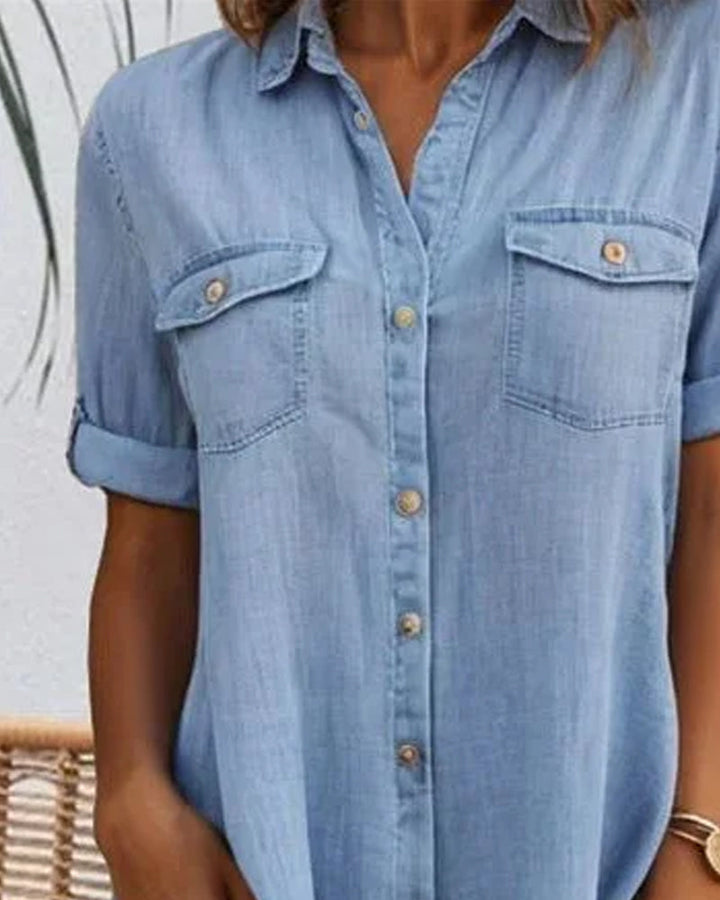 Jennifer Denim Look Shirt Dress