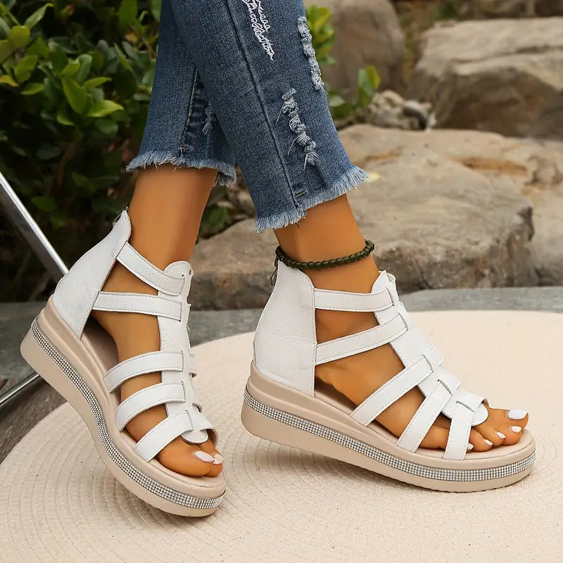 Hannah Rhinestone Comfort Sandals