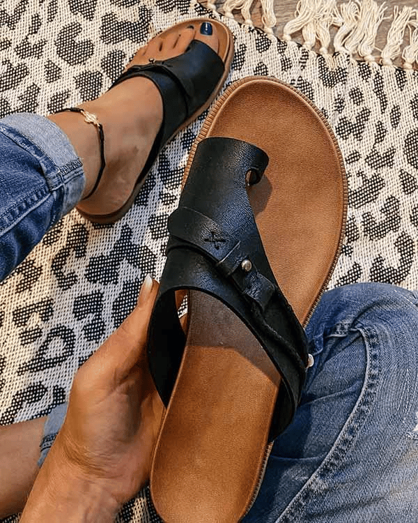Roma Toe Ring Slide Sandals