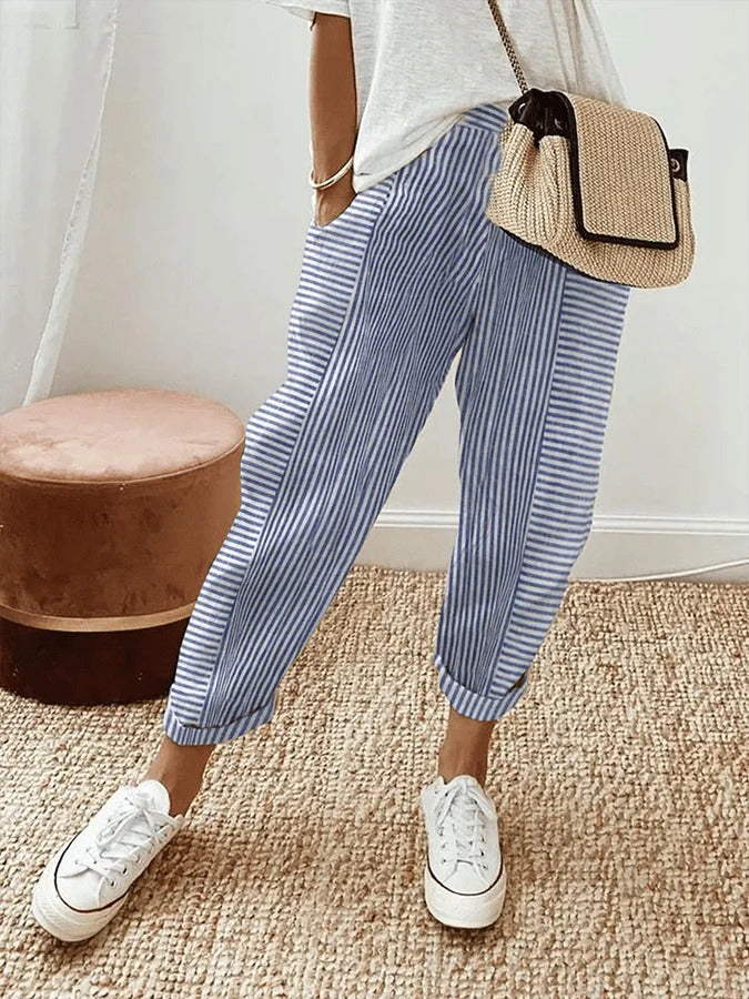 Holly Striped Relaxed Trousers