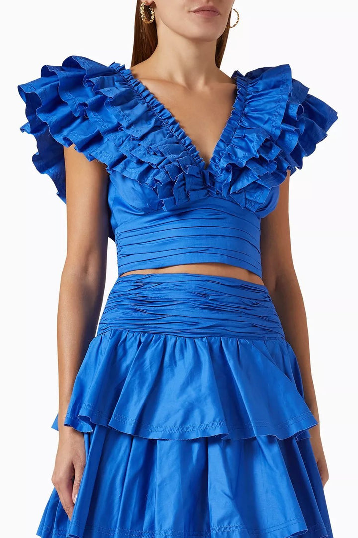 Celestia Ruffle Tiered Maxi Skirt Set