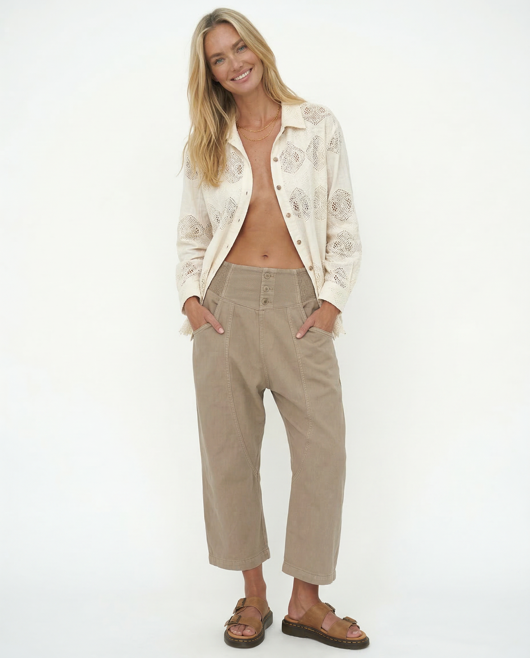 Marlowe Washed Wide-Leg Pants