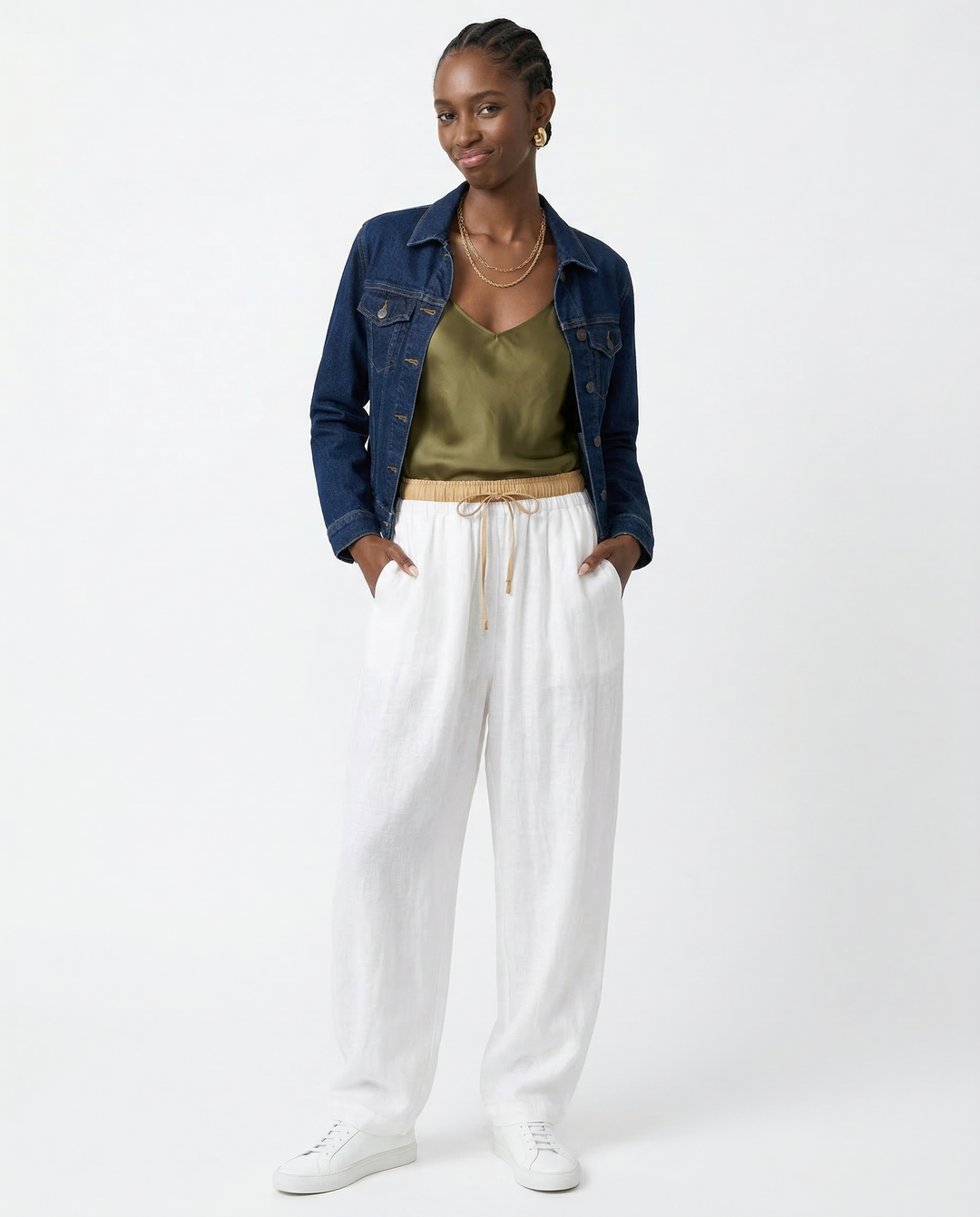 Avelie Linen Tapered Trousers