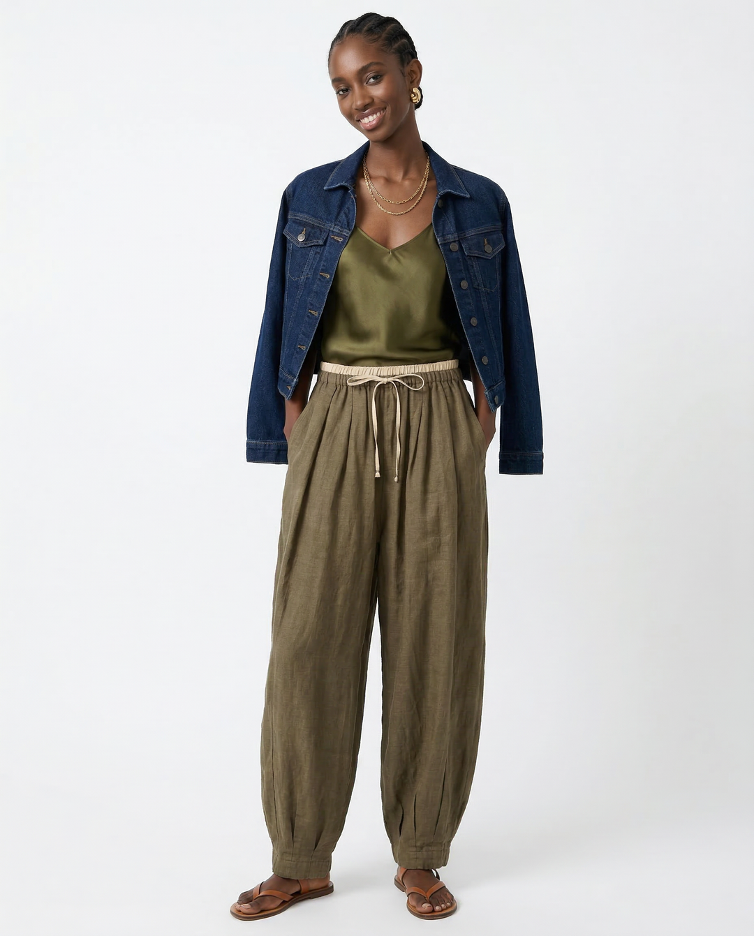 Avelie Linen Tapered Trousers