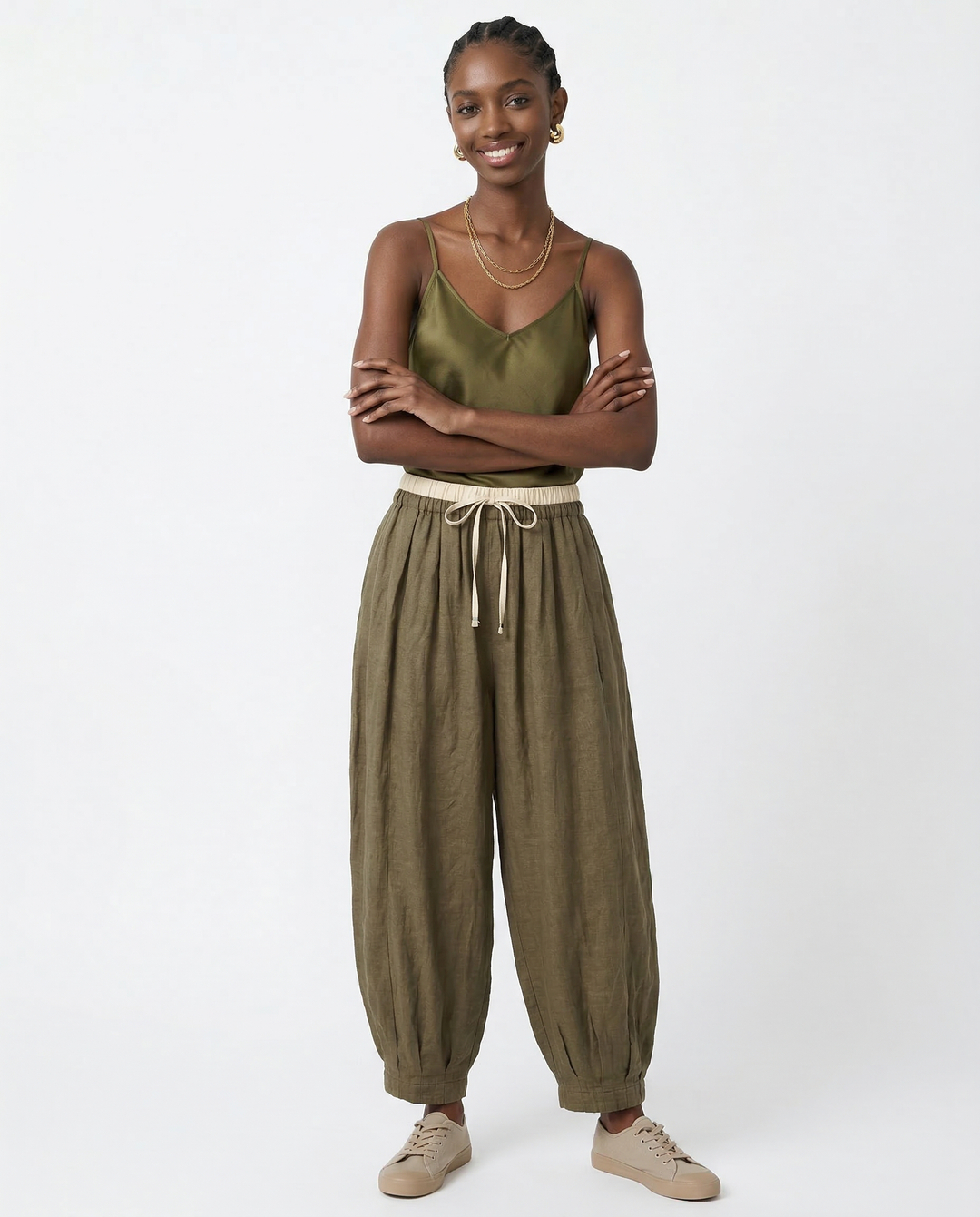 Avelie Linen Tapered Trousers