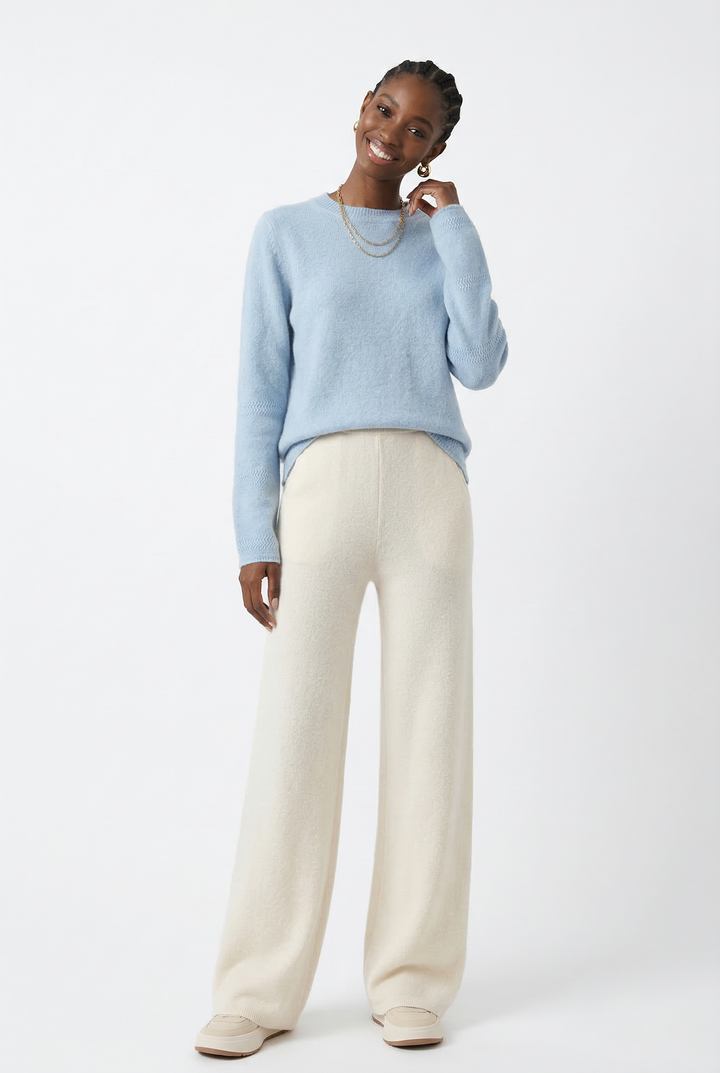 Mireya Merino Wide-Leg Lounge Pants