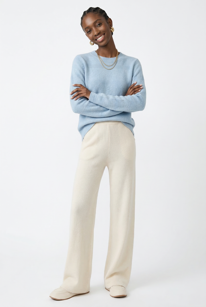 Mireya Merino Wide-Leg Lounge Pants