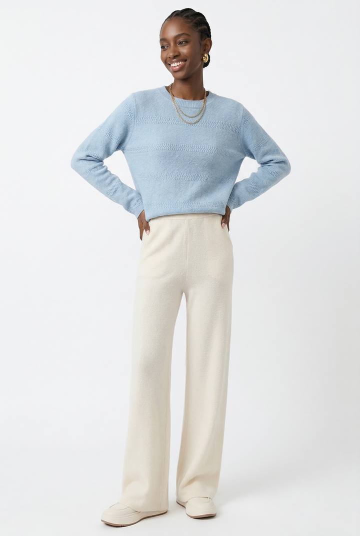 Mireya Merino Wide-Leg Lounge Pants
