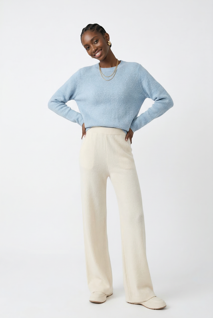 Mireya Merino Wide-Leg Lounge Pants