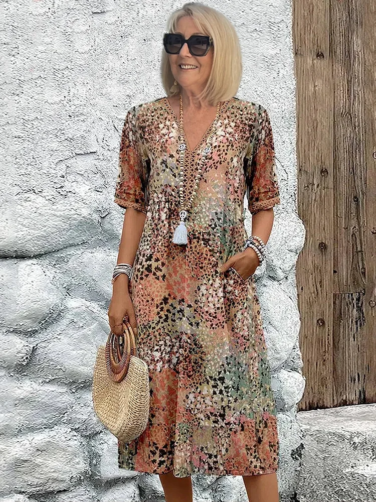 Tanya Printed Midi Dress