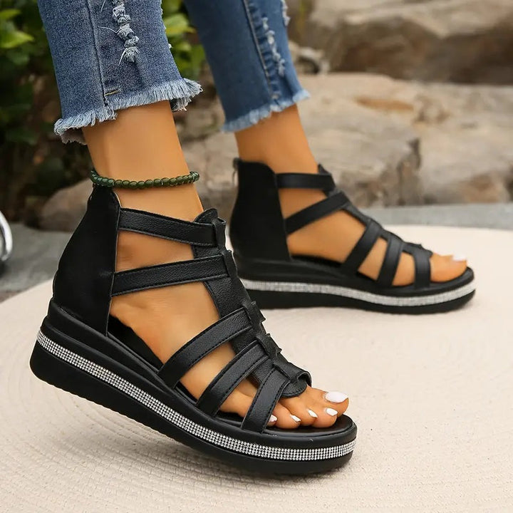 Hannah Rhinestone Comfort Sandals