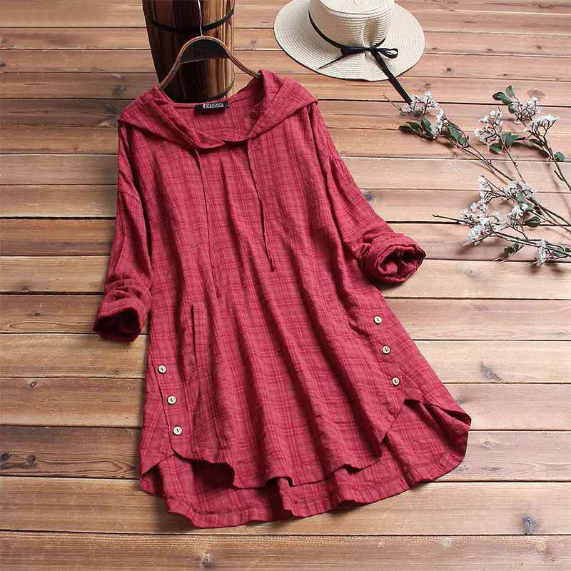 Amara Plaid Hoodie Comfort Dress