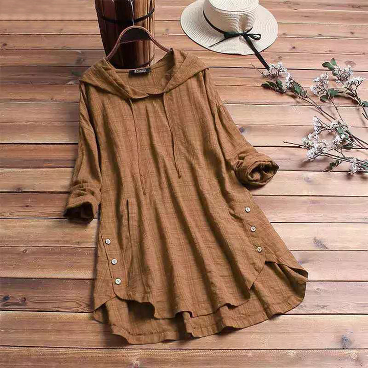 Amara Plaid Hoodie Comfort Dress