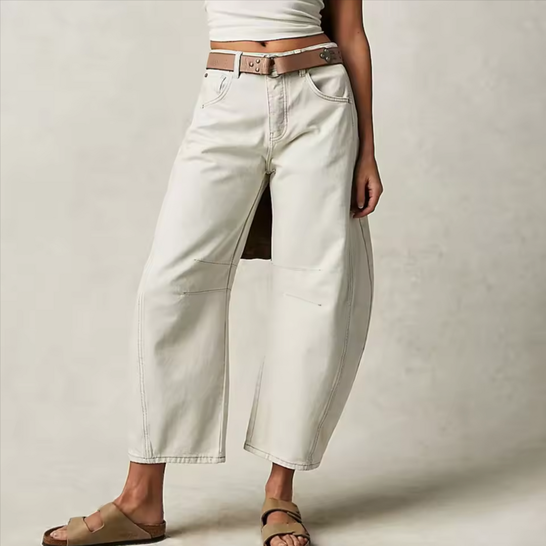 Everly Barrel-Leg Denim Jeans