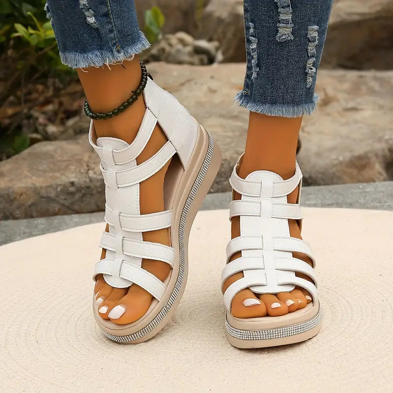 Hannah Rhinestone Comfort Sandals