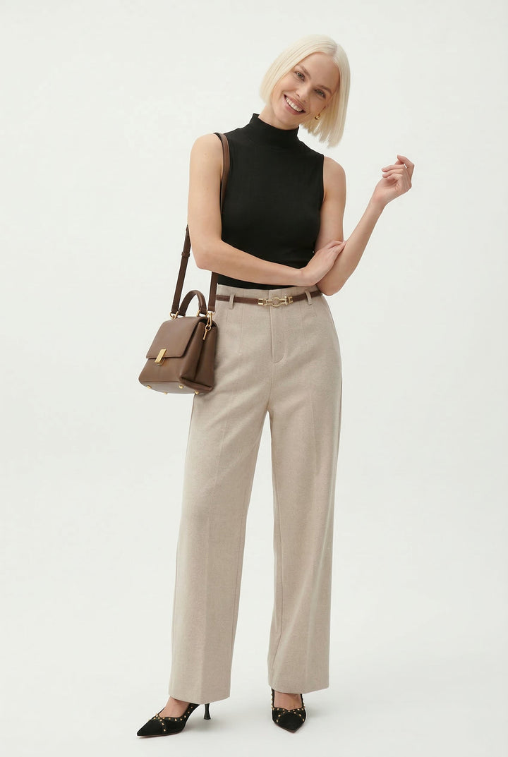 Virella Wide-Leg Wool Trousers