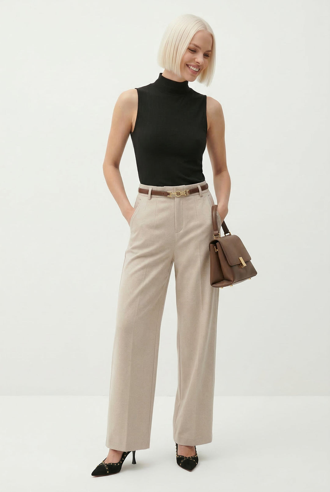 Virella Wide-Leg Wool Trousers
