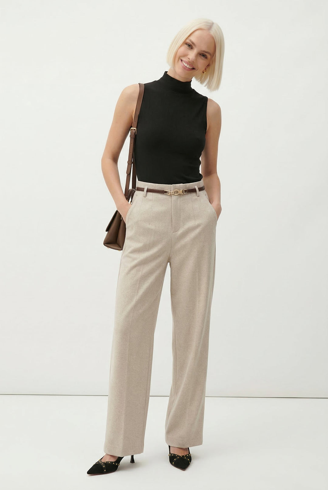 Virella Wide-Leg Wool Trousers