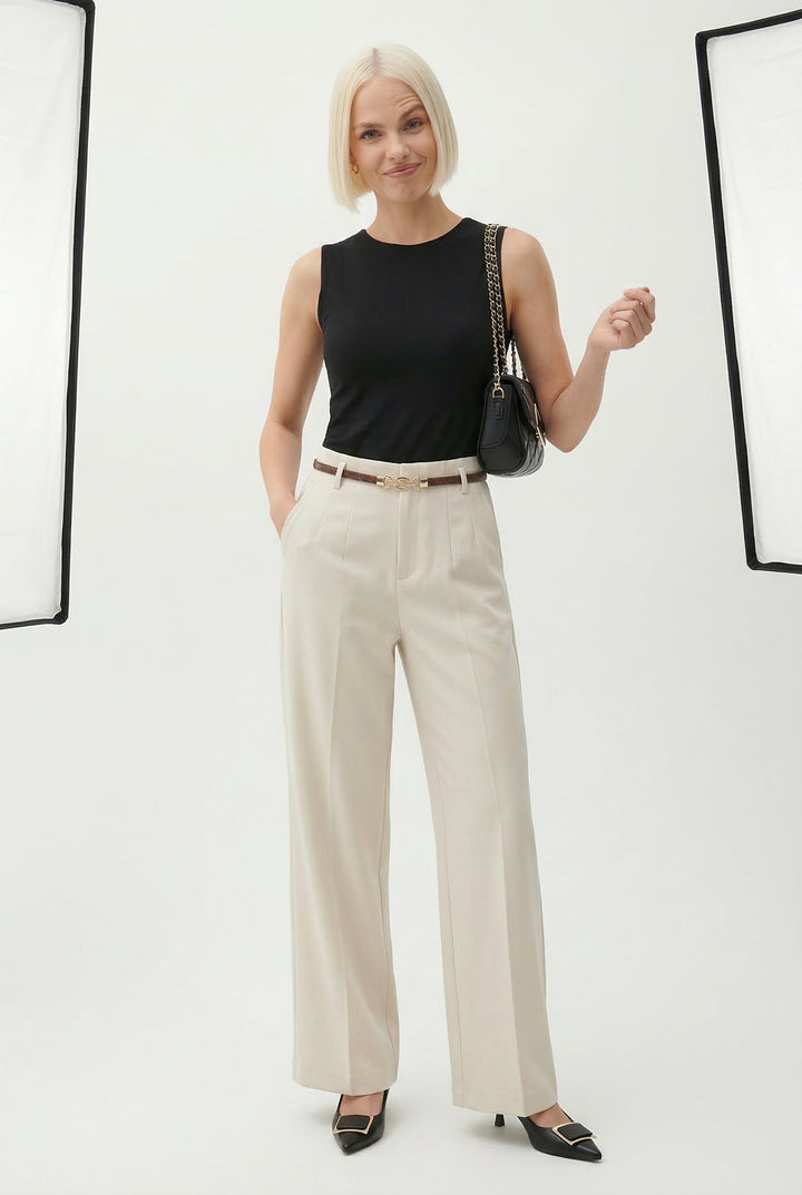 Virella Wide-Leg Wool Trousers
