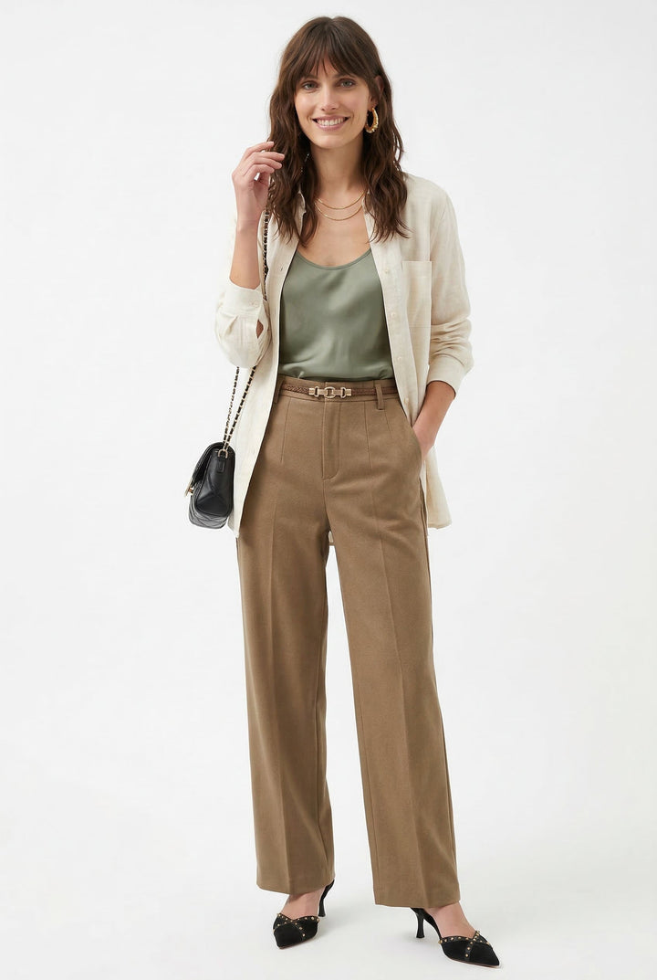 Virella Wide-Leg Wool Trousers