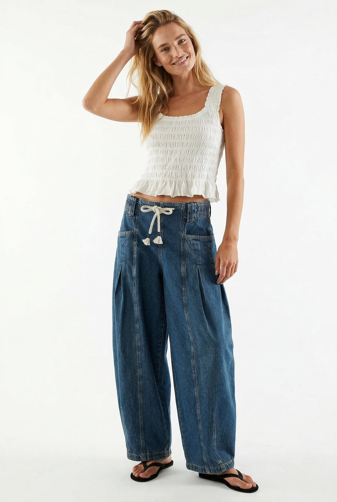 Auren Drawstring Denim Trousers